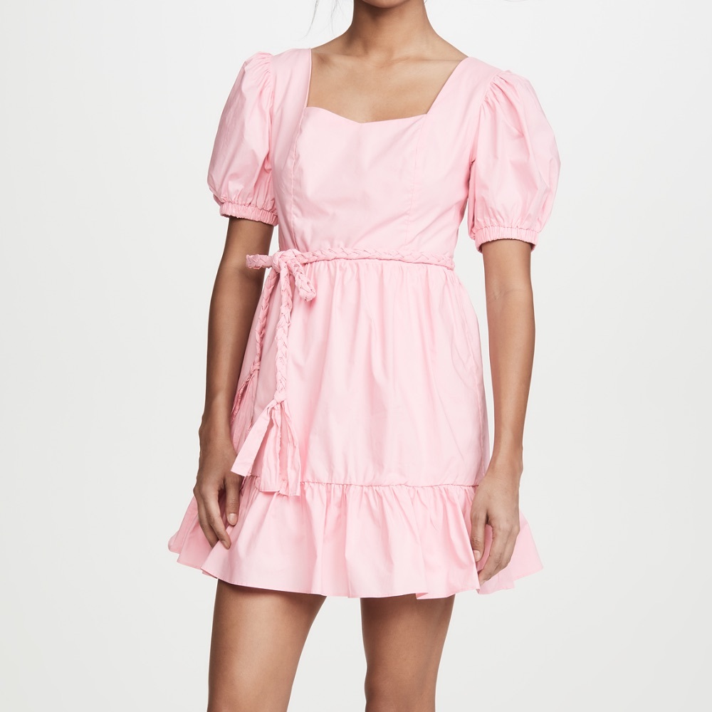 English Factory Pink Puff Sleeve Dress